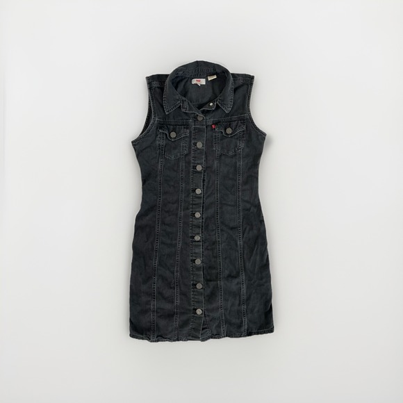 Levi's Dresses & Skirts - Levi's Women's Aubrey Vest Denim Dress Black Sz S 100% Cotton